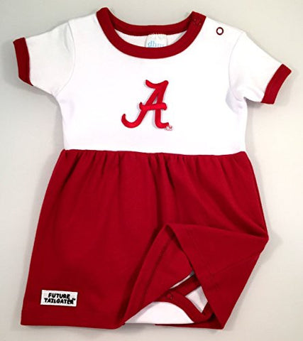 Alabama Crimson Tide Baby Onesie Dress (NB - 3 Months, Color Trim)
