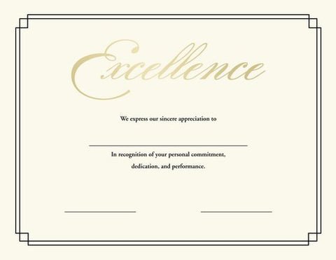 Gartner Studios Foil Certificate Paper - Gold Foil Excellence, 12 ct.