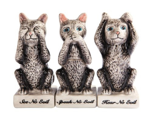 No Evil Kitties SP w/ Toothpick Holder