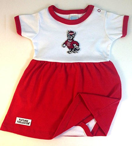 North Carolina State Wolfpack Baby Onesie Dress (NB - 3 Months, Color Trim)