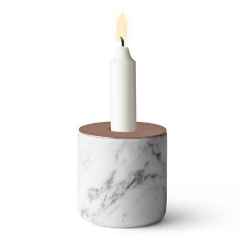 Chunk of Marble Candleholder, Copper, Large