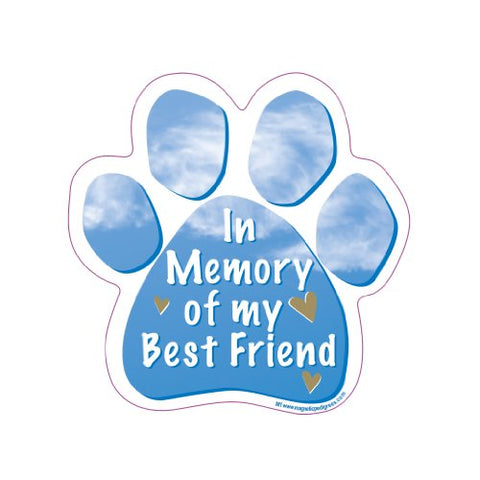 Magnetic Pedigree Color Paw Magnets, In Memory Of My Best Friend