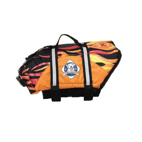 Designer Doggy Life Jacket Flames - Large