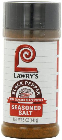 Lawrys Seasoned Salt Blk Pepper 5 OZ