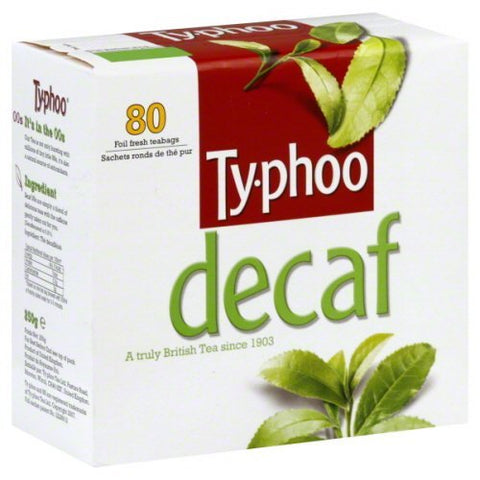 Ty-phoo Teabags, Decaffeinated 80ct 8.8oz (250g)