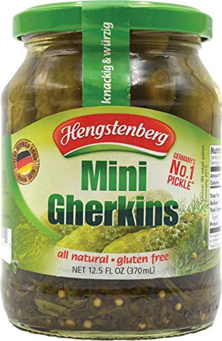 Hengstenberg Mini Knax Crunchy Gherkins in Jar, 12.5 oz