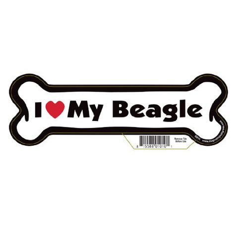 Magnetic Pedigree Bones, I Love My Beagle