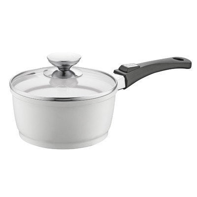 Berndes Vario Click Induction White Saucepan with glass lid 16cm/6.75"