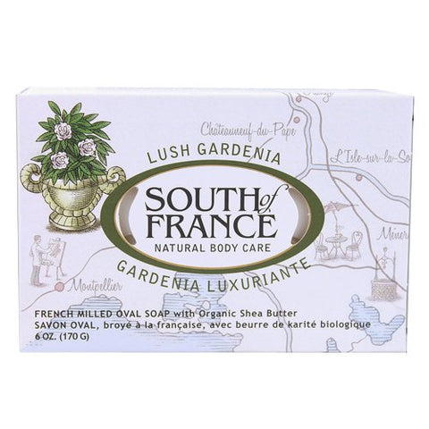 South of France Bar Soap, Lush Gardenia, 6 oz