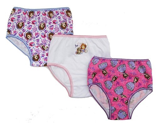 Disney Sofia The First 3 Pack Toddler Girls Brief Style Panties