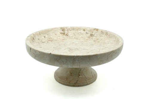 MARBLE KITCHENWARE BYZANTINE - 10” x 10” Fruit Bowl on Pedestal