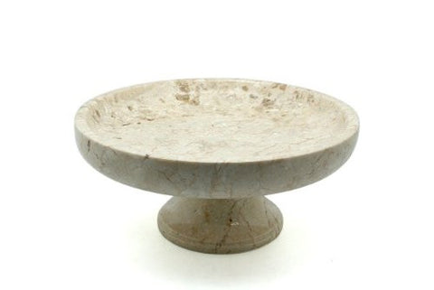 MARBLE KITCHENWARE BYZANTINE - 10” x 10” Fruit Bowl on Pedestal