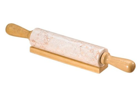 MARBLE KITCHENWARE BYZANTINE - Deluxe Rolling Pin w/Wood Cradle