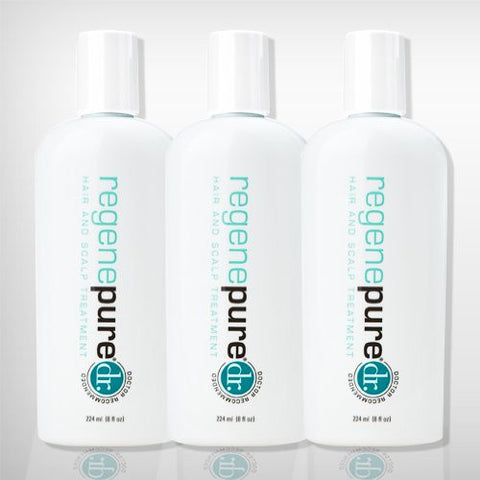 Regenepure DR Hair Loss Shampoo For Hair Loss, Scalp Treatment and Dandruff Relief in Men and Women Set of 3(8oz bottles)