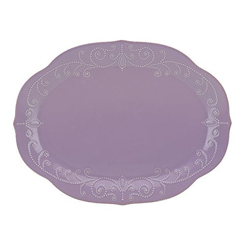 FRENCH PERLE VIOLET OVAL PLATTER 16.0