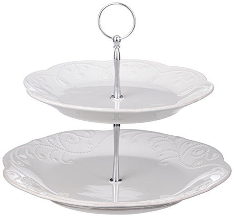 FRENCH PERLE WH TIERED SERVER