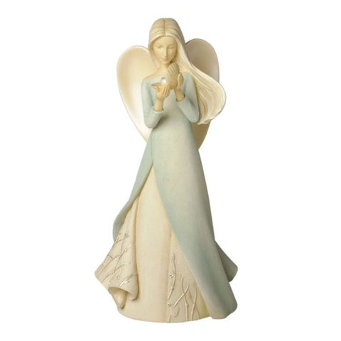 Foundations Angel With Oyster Figurine