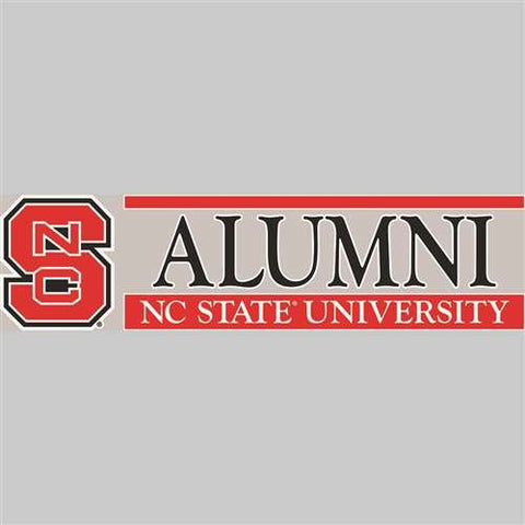 Window Decal, Logo With Alumni, 3" x 10", North Carolina State (not in pricelist)