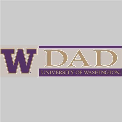 Window Decal, Logo With Dad, 3" x 10", Washington (not in pricelist)