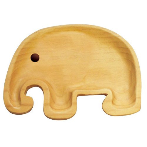 Petits et Maman Kids Wood Plate - Elephant