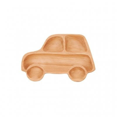 Petits et Maman Kids Wood Plate - Car