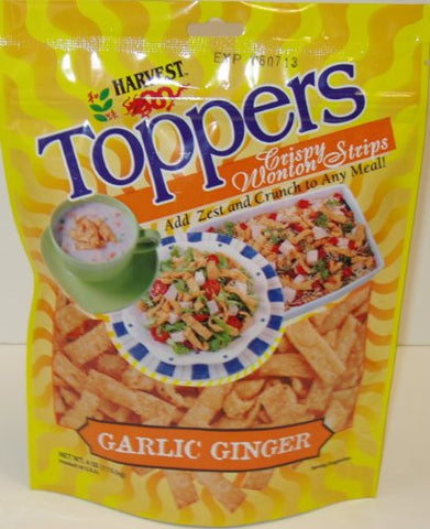 Wonton Toppers Garlic Ginger 4 Oz.