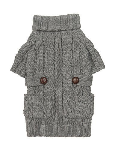 Heather Gray Chunky Turtleneck - Size 14"