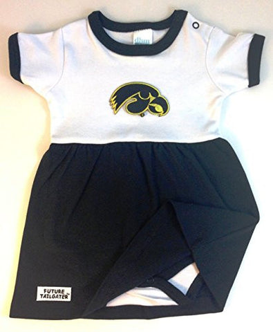 Iowa Hawkeyes Baby Onesie Dress (NB - 3 Months, Color Trim)