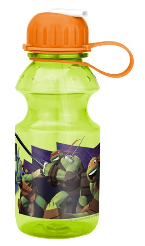 Ninja Turtles Reusable Water Bottle for Kids, 14 oz