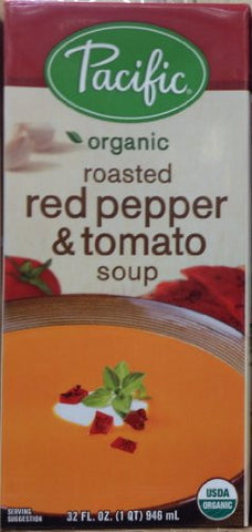Pacific Organic Roasted Red Pepper & Tomato Soup 32 oz.
