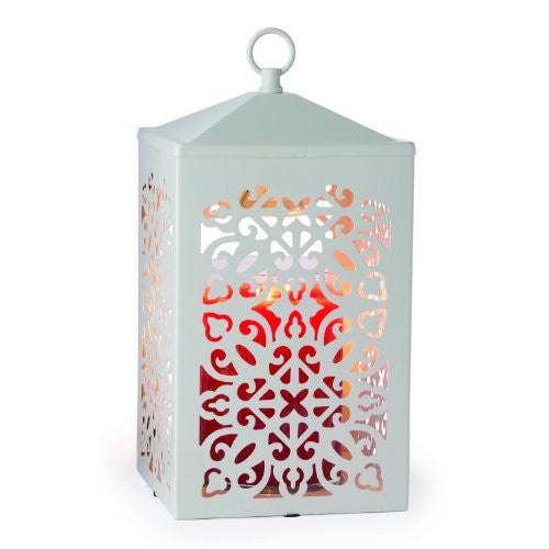 Scroll Candle Warmer Lantern - White