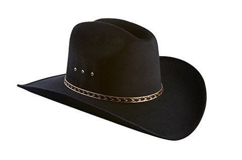 Black Faux Felt Western Cattleman Hat, Adult Sizes, L/XL