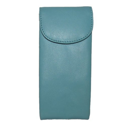 Double Eyeglass Case With Flap Closure, Turquoise