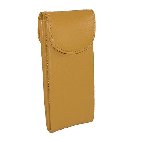 Double Eyeglass Case With Flap Closure, Yellow