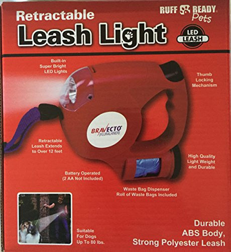 Ruff & Ready Retractable Leash with Light