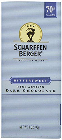 Scharffen Berger 70% Bittersweet Dark Chocolate Bar 3 oz