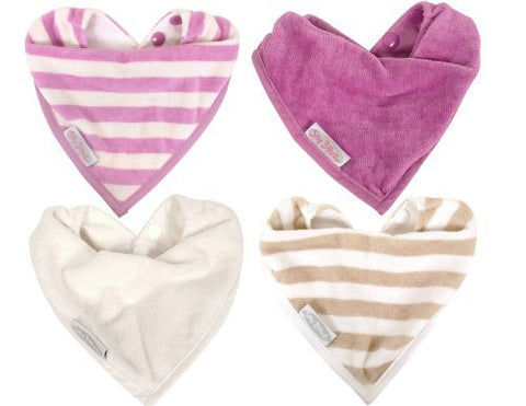 Organic Bandana Bibs, Plum/Snow