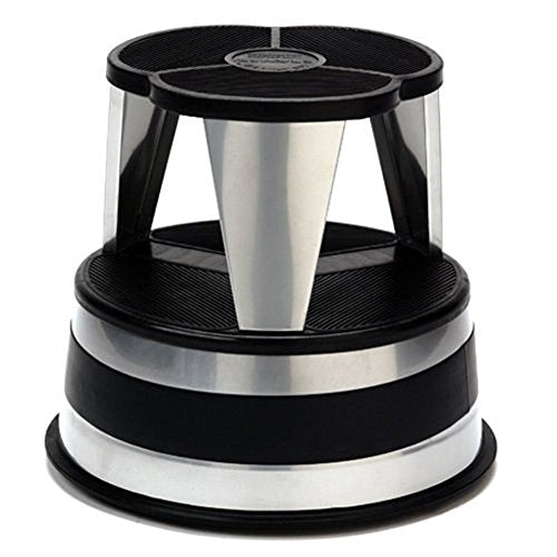 Kik-Step Stool, Silvertone, 14"