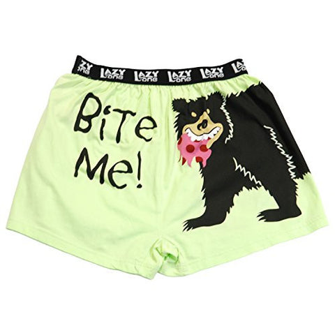 Lazy One Comical Boxers, Bite Me! Bear, XL