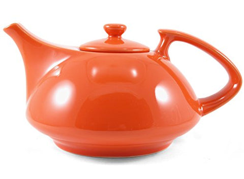 Teapot with Infuser, Orange 30 Oz