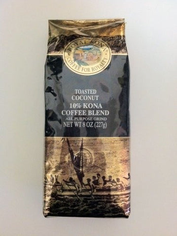 10% Kona Coffee Blends - Royal Kona Toasted Coconut (8oz) (APG)