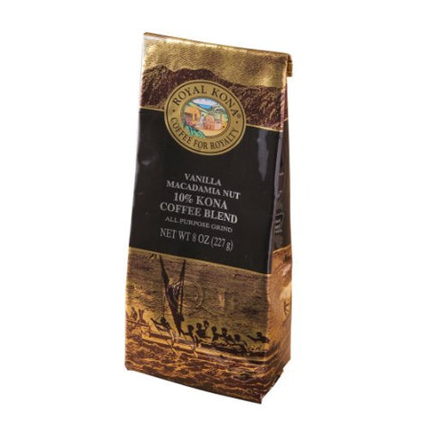10% Kona Coffee Blends - Royal Kona Vanilla Macadamia Nut (8oz) (APG)
