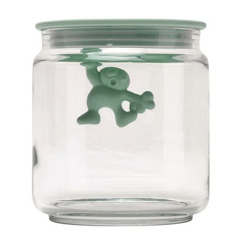 Kitchen Box in Glass with Hermetic Lid, Mint Shake, 4¾ in.
