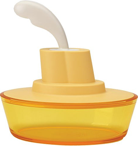 Container in Thermoplastic Resin, Sweet Yellow with Small Spatula, 6 in.