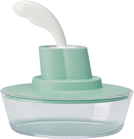 Container in Thermoplastic Resin, Mint Shake with Small Spatula, 6 in.