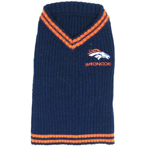 Denver Broncos Dog Sweater Medium