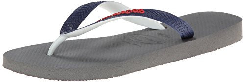 Havaianas Women's Top Mix Flip Flop,Grey/Navy Blue,41 BR/11-12 M US