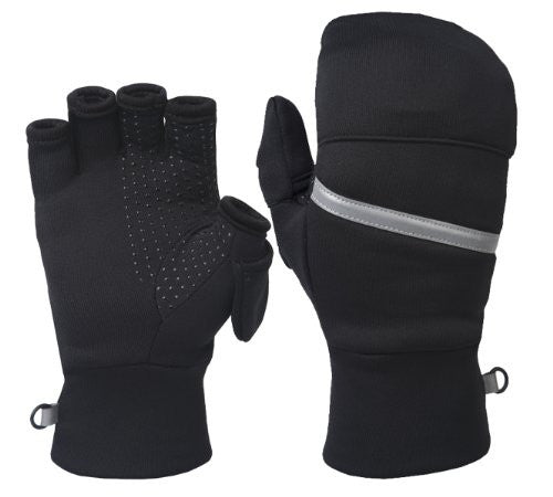 Convertible Mitten, black, small/medium