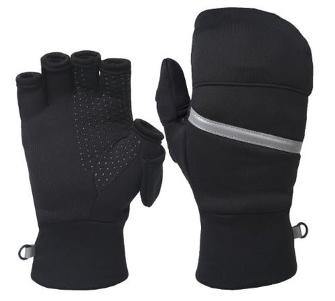 Convertible Mitten, black, small/medium