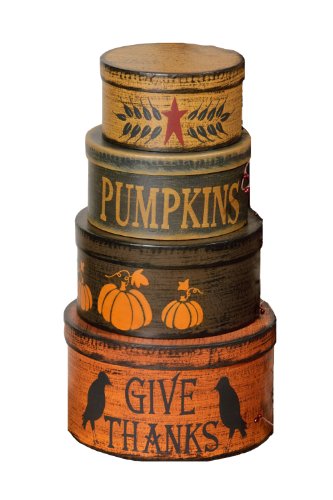 Nesting Boxes Primitive Autumn, Set Of 3